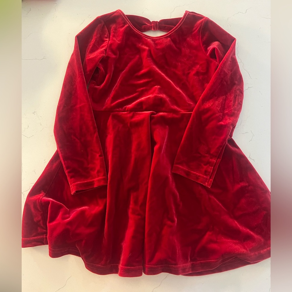 Children’s Place Red velvet Christmas dress 4T